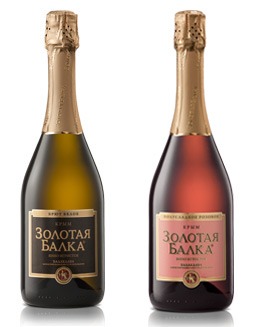 Игристые вина завода «Золотая Балка» с логотипом