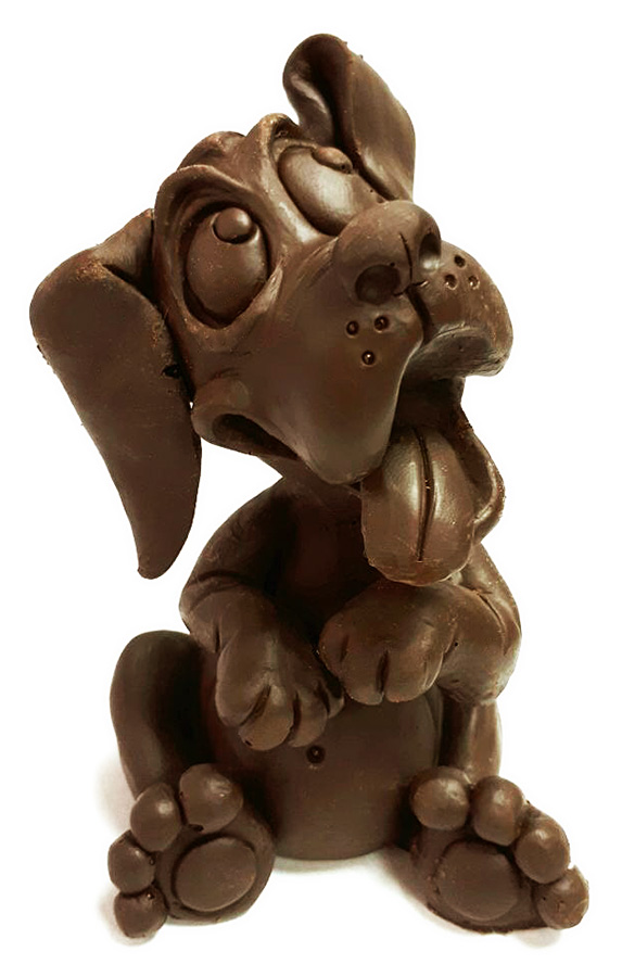 Фигурки собачек из шоколада