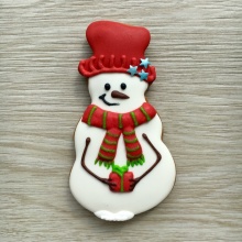 Снеговик из печенья на Новый год