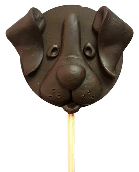 Шоколадные фигуры собачек на палочке