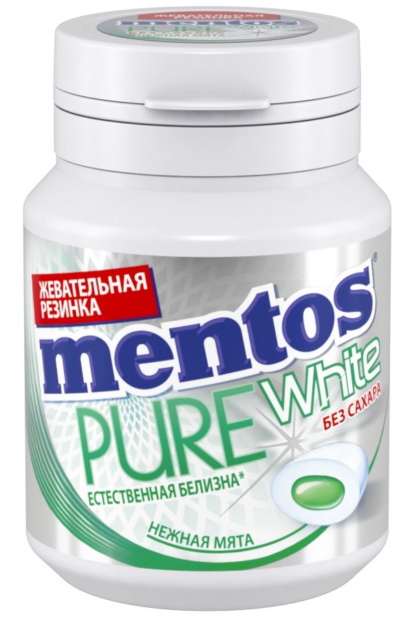 Жевательная резинка Mentos White в банке