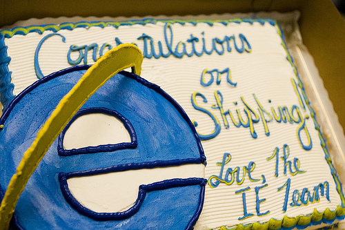 Рекламный торт Internet Explorer