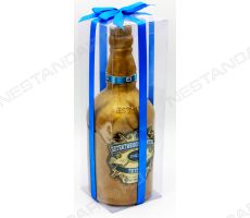 Фигурка бутылки из шоколада с символикой детективного агентства Тетра