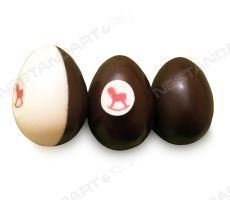 Фигурки шоколадных яиц с печатью