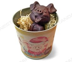 Свинина в шоколаде - фигурка свинки в консервной банке