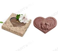 Валентинки с логотипом из шоколада