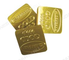 Мини-слитки золота из шоколада
