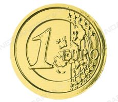 Шоколадная монета 1 euro