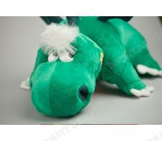 Мягкая игрушка: Дракон-подушка средняя на липучке (зеленая)
