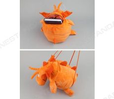 Мягкий Дракон-рюкзак большой оранжевый