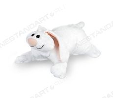 Новогодняя мягкая игрушка-подушка кролик на липучке