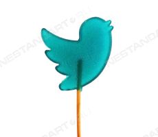 Леденец на палочке в форме логотипа Твиттера
