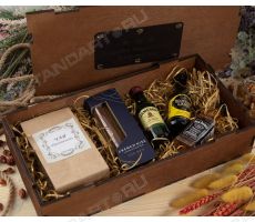 Подарочный набор для мужчин в деревянном ящике