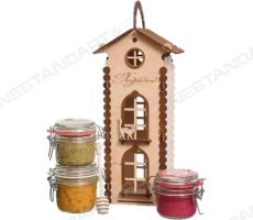 Подарочные наборы мёда в деревянном доме