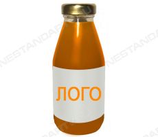 Сок в бутылках с лого