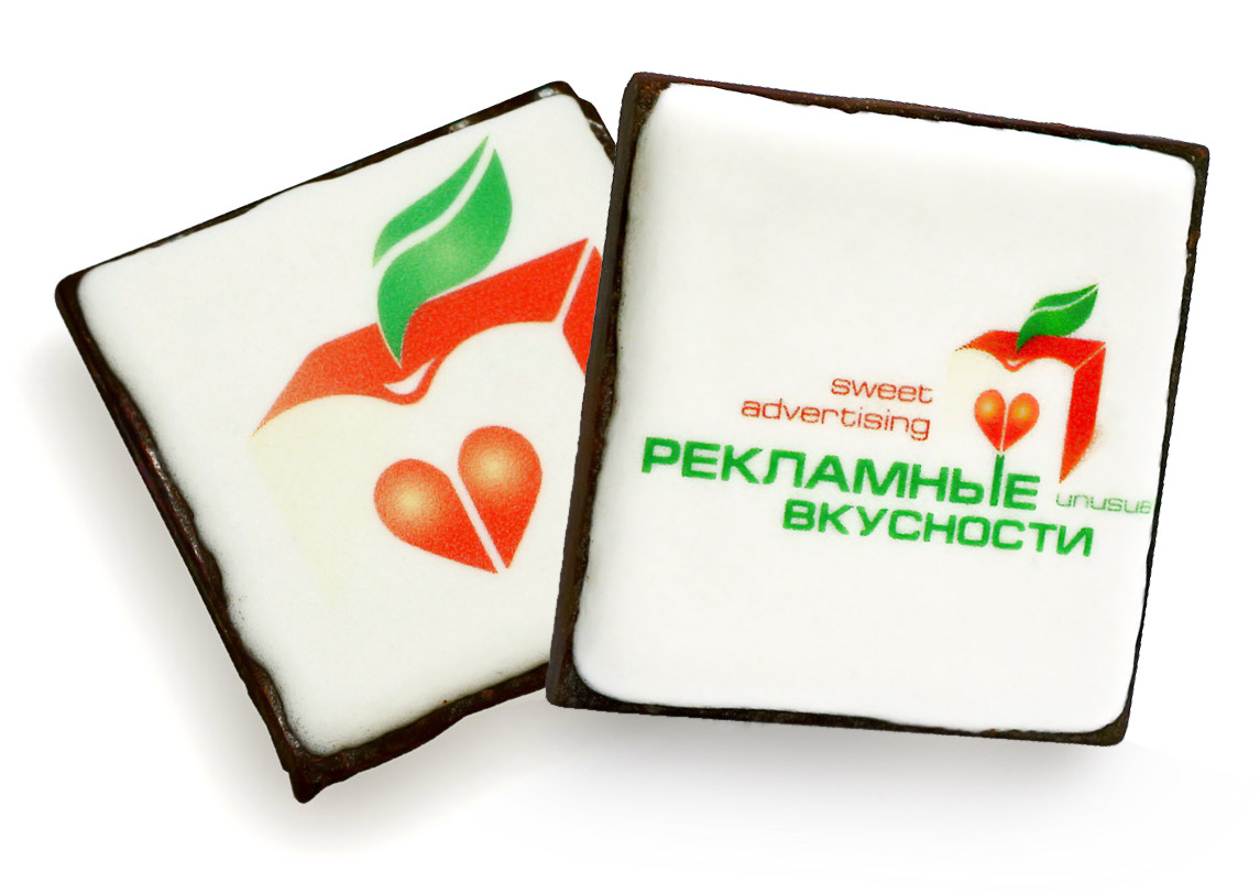 Медальоны из молочного и белого шоколада с печатью логотипа ADSWEETS