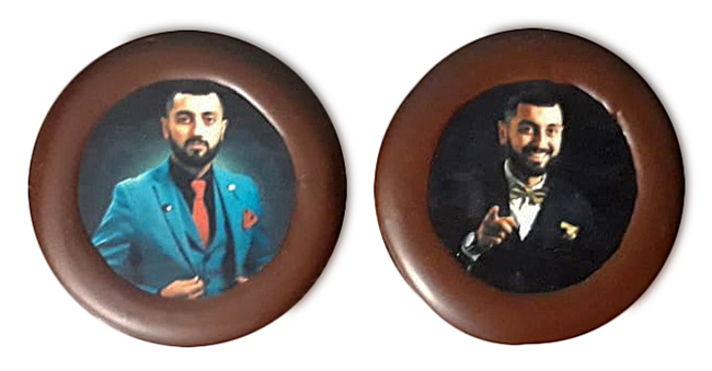 Шоколадные медали и медальоны с портретами