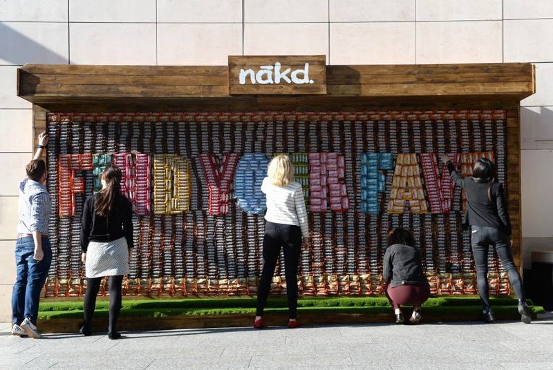 Nakd edible billboard. Photo Doug Peters/PA Wire