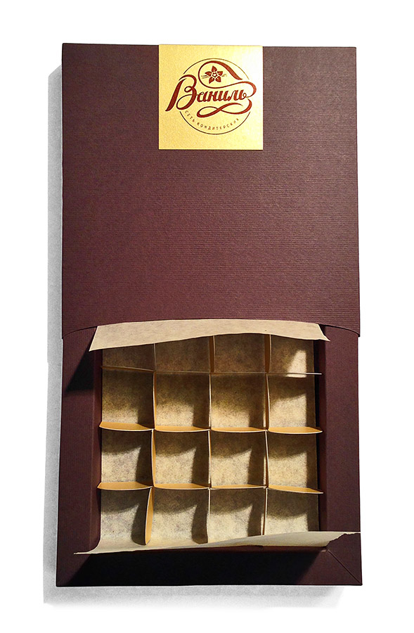 Коробочки из картона для кондитерской «Ваниль»
