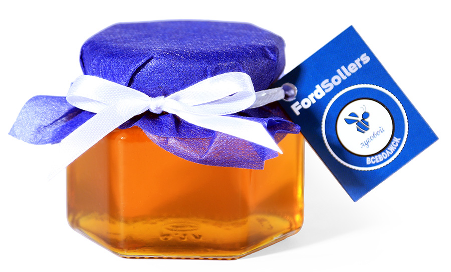 Мёд в баночке с логотипом