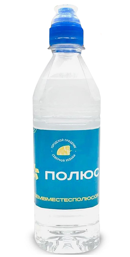 Королевская вода 0,5 литра с логотипом Полюс золото